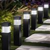 NONE Lanterna da giardino a terra solare quadrata a LED Luci decorative da giardino impermeabili per esterni per cortile, prato, patio, balcone