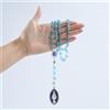 NONE Collana di preghiera con rosario di benedizione di Maria decorato retrò cristiano Collana con croce religiosa