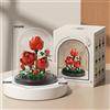 Doubuilt MOC Bouquet Eterno Rosa Blocchi di Costruzione di Fiori 3D Set Fai da Te Bouquet Eterno Scatola di Visualizzazione Giocattolo di Mattoni per la Decorazione dell'Home Office