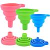 NONE 3 CONFEZIONI (Stessa dimensione) Coperchio in silicone per alimenti, imbuto pieghevole, pieghevole, per uso alimentare, per riempire bottiglie, profumi, olio da frittura, filtro
