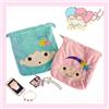 Bandai Little Twin Star Bag Periferiche anime Delicate cartoni animati Simpatico con coulisse Tasca con coulisse Borsa portaoggetti versatile alla moda