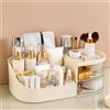 NONE Scatola portaoggetti per cosmetici con cassetto, scatola portaoggetti da banco per prodotti per la cura della pelle, rossetto, pennello, organizer da tavolo per pennelli per trucco
