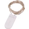 HEGEHE Lucine a filo d'argento a LED 3V Alimentazione a batteria Luce a stringa a LED con interruttore per giardino Patio Recinzione Festa di nozze Decorazioni natalizie