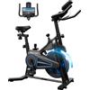 Formill QK116C Cyclette Magnetica da Interno, Volano da 12 kg, Resistenza Regolabile, Display LCD, Cinghia Silenziosa, Allenamento Domestico
