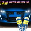 KEVANLY 2 Pezzi Lampadina LED T10 w5w 194 168 Canbus a Cuneo per Auto, Luce Interna, Targa, Senza Errori, 3030 15SMD 12V Bianco