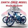 NONE Modellino di bicicletta da montagna fuoristrada in scala 1:8, realizzato in metallo, con sospensioni e freni realistici, adatto per esposizione interna ed esterna.