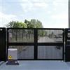 NONE Set Apri Cancello Elettrico Scorrevole 550W, Motore Automatico in Metallo per Porte Veloci 1200KG con Telecomando, Impermeabile IP44