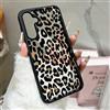 NONE Cover per telefono in silicone con stampa leopardata per Samsung A56 5G, A17, A16, A55, A54, A15, A36, A35, A26, A25, A07, A06, A05s, A05, A12, A13, A14, A34