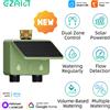 EZAIOT Timer per Irrigazione Intelligente Tuya WiFi a 2 Zone, Controllore di Irrigazione da Giardino a Energia Solare per Sistema Automatico di Irrigazione a Goccia per Esterni