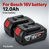 viedakes Nuova batteria al litio professionale da 18V 12.0AH per utensili elettrici Bosch BAT609 BAT609G BAT618 BAT618G, batteria ricaricabile ◪ ㉿