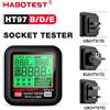 HABOTEST HT97 Tester per prese digitali Rilevatore di tensione intelligente RCD GFCI Test di tensione Spina UE USA UK Tester per prese con display di grandi dimensioni