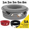 BRSHEGFH Cavo USB Type C da 1m 2m 3m 5m 8m, Cavo di Ricarica Super Veloce 6A, Cavo Dati Esteso USB C per Huawei Xiaomi Realme Vivo Oneplus Oppo