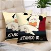 NONE 1 pz. Federa per cuscino con simpatico cane stanco "Stanco Io", stampa 2D fronte-retro in poliestere, decorazione divertente con meme italiano, accogliente G
