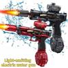 Potdemiel Pistola ad acqua elettrica con effetto fiamma luminosa, ad alta velocità e potente, per giochi all'aperto, spiaggia, piscina.