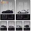 rastar Poster Minimalista di Auto Sportive 911 GT3-RS 718 GT4 RS, Stampa su Tela, Decorazione Murale per Interni
