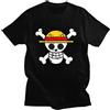 Bandai T-shirt da uomo One Piece Monkey D. Luffy Anime giapponese estivo per bambini a maniche corte di alta qualità per genitori e figli