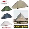 Naturehike Tenda da Campeggio Naturehike Cloud Up Pro per 1/2/3 Persone, Tenda da Escursionismo in Nylon 20D Ultraleggera, Portatile, Impermeabile e Leggera per Esterni