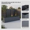 NONE Fioriera Antracite 200 x 40 x 40 cm Acciaio laminato a freddo