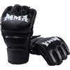 Guanti Professionali da Boxe per Allenamento, Mezze Dita, in Pelle Imbottita, per Adulti, Sanda, Boxe, Allenamento UFC, Sacco da Boxe, Protezione Nocche