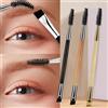 NONE Pennello Morbido per Sopracciglia e Ciglia 2 in 1, Pennelli Professionali per Contorno Occhi, Eyeliner e Sfumatura, Pennelli Cosmetici per Occhi