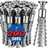 NONE Tasselli a Espansione da 6/8mm per Pareti Cave, Kit Viti di Espansione Metalliche, Viti Autofilettanti, Tasselli per Foratura Tubi, Ancoraggi a Bullone