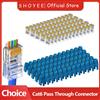 NONE Connettore RJ45 CAT6 Pass-Through con Estremità in Cristallo Placcato Oro 8P8C UTP, Custodia Protettiva, Spina Modulare per Rete Ethernet