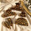 RaviMour Nuove fermagli per capelli grandi e mini con stampa leopardata rosa e marrone per donne e ragazze, eleganti fermagli a forma di squalo, accessori per lo styling dei capelli.