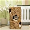 PawHut Scratching Sun 73 cm Altezza, con 3 Grotte, Tiragraffi e Cuscino, in Giacinto d'Acqua, Marrone Chiaro
