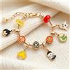 Bandai Braccialetto con Charm di Dragon Ball Z Regolabile, con Personaggi Son Goku, Vegeta e Shenron, Bracciale Smaltato con Perline per Fan e Cosplay