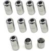 NONE 10-40 Pezzi Chiusure Elastiche per Lacci, Fibbie Metalliche a Capsula, Puntali Senza Nodi, Accessori per Lacci Elastici Senza Nodi