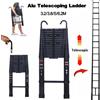 Scala telescopica con ganci staccabili e piedini antiscivolo, scala estensibile multiuso in lega di alluminio robusta per soppalco EN131, portata 150 kg, 3,2M/3,8M/5M/6,2M