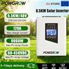 Powgrow Inverter Ibrido POWGROW 6.5KW 48V 6500VA MPPT 60-450VDC 9000W Solare Max 120A Caricatore con Picco 12000W Commutazione 10ms 94% Efficienza Funziona Senza Batteria