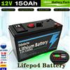 Ddadache Batteria al Litio LiFeP04 12V 150Ah per Ricarica Solare, Ecoscandaglio, Applicazioni Marine, Campeggio e Off-Grid con Porta USB 🧰