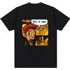 shinchan Good Omens This Is Fine Crowley Maglietta grafica da uomo Moda vintage T-shirt estive 100% cotone Casual Cozy T-shirt Streetwears