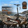JOYOR Monopattino Elettrico Certificato JOYOR T-Pro DGT, Doppio Motore 500W*2, E-Scooter ad Alta Capacità 48V 26Ah, Velocità Massima 25Km/H, Autonomia Massima 90Km, Pneumatici Antiscivolo da 10 Pollici,