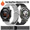 NONE Cinturino in metallo da 18MM 22MM per OnePlus Watch 4 3 2 2R/OnePlus 43mm 46mm, cinturino in acciaio inossidabile per Oppo Watch X X2 X3/Oppo S/4Pro