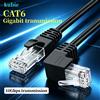 NONE Cavo Ethernet Kubie Cat6a RJ45 a 90 Gradi, Cavo Patch Sottile UTP RJ45 per Patch Panel e Switch, Flessibile