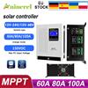 Aninerel Regolatore di Carica Solare MPPT Aninerel 80A 100A 60A 12V 24V 36V 48V 150V IP21 Compatibile con Batterie al Litio