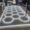 PIBAOGU Lampada da garage LED esagonale, durata 50000 ore, luce fredda 6500K ad alto flusso luminoso, plafoniera esagonale antiabbagliante, robusta e installazione semplice per garage, officine, centri