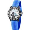 STAR WARS - Orologio da polso in plastica per bambini, orologio analogico al quarzo e cinturino in nylon blu, impermeabile fino a 30 metri