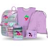 Baagl Set di 5 zaini per la scuola per ragazzi e ragazze (zaino Zippy per la prima elementare, astuccio, borsa da palestra, grembiule, tasca per il collo), zaino per la scuola elementare, zaino