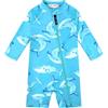 weVSwe Costume da bagno per bambini con chiusura lampo per bambini e bambine, protezione UV, 0-3 anni, Balena blu, 18 mesi