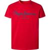 Pepe Jeans T-Shirt da Uomo Elasticizzata Originale, Colore Rosso (Rugby Red), M, Rosso (Rugby Red), M