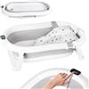 moovkee. Vasca Neonato Bagnetto Fino a 3kg - Pieghevole Vasca da Bagno Bambini Fino a 3 anni - con un Comodo Cuscino Stabilizzante - Bagno Piacevole Senza Problemi