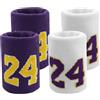 PETERMALLON 4 Pezzi Fasce Polso con Numero 24,3 Colore Set Braccialetti Assorbenti Sudore,Professionale Sport polsiere Fitness Fascia,Wrist Guard Braccialetti Anti Sweat,per Baseball