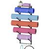 AKDJGFP Supporto Per Tappetino Da Yoga A Parete 5 Tiers Yoga Mat Holder Rack Wall Mount With 6 Hooks For Hanging Accessory Strap Foam Rollers Resistance Bands Mats