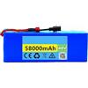 BGGNG 48V 58AH 13S3P Batteria Impermeabile Agli Ioni Di Litio Per Bici Elettrica Con Caricabatterie Batteria Di Ricambio Per Per Scooter Elettrico Da 200W-1000W XT90