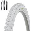 Maxxi4you - Set di 1 copertone per bicicletta Kenda K-829 da 26, per mountain bike, colore bianco, 50-559 (26 x 1,95) con 3 leve per pneumatici