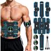 SOARFLY Elettrostimolatore Addominali, EMS Elettrostimolatore Muscolare,10 modalità e 39 Livelli di intensità,Addominali Stimolatore Adatto per Addome/Gambe/Glutei/Braccia,con Funzione Timer