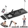 Mihoho Pilates Reformer, Pilates Board Pieghevole,Macchina Pilates Portatile,Allenamento Completo del Corpo per Casa,Macchina per Esercizi Addominali Rimbalzo Automatico (Nero R)